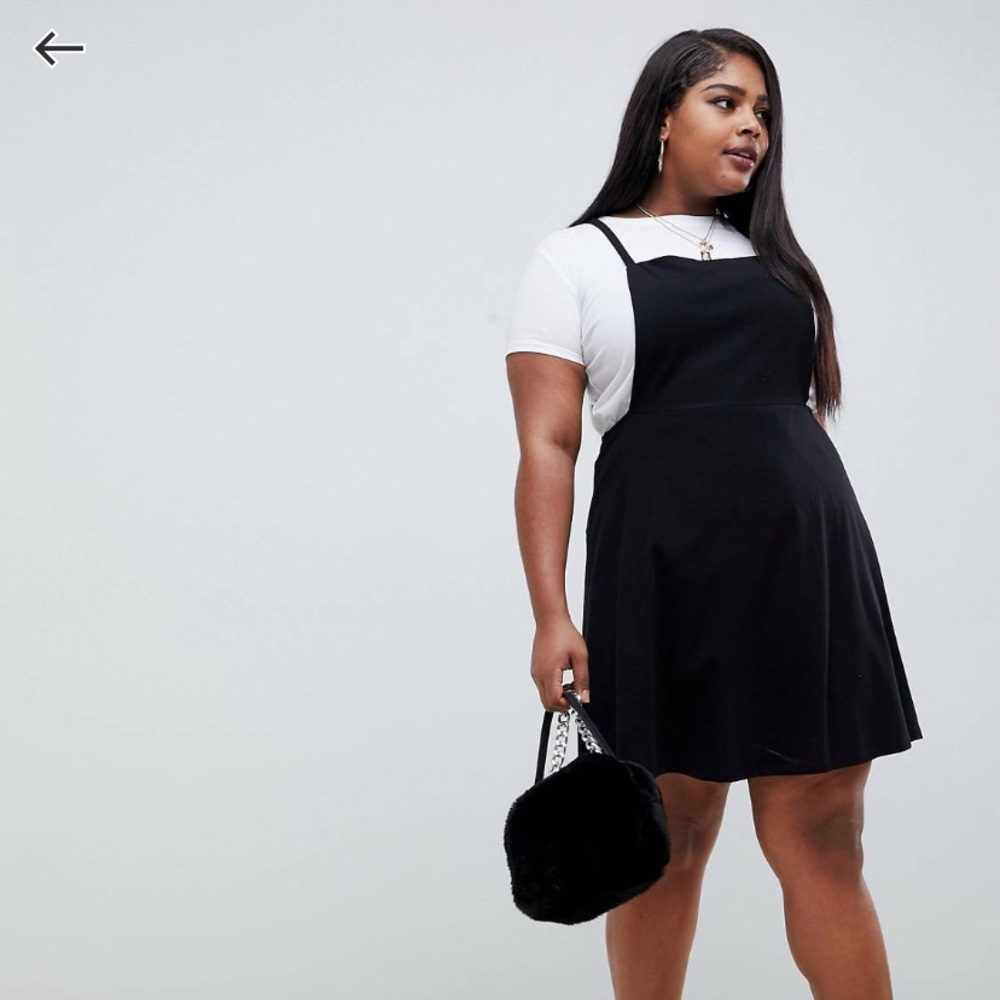 ASOS curve square neck mini jumper dress